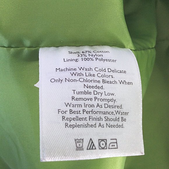 Eddie Bauer Trench Coat Womens Size XS Green Cotton Nylon Blend Mid Length - Picture 8 of 9
